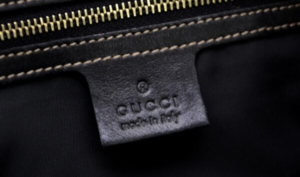 11501133 8 Gucci GG Webbing Line Mini Bag Patent Leather Black