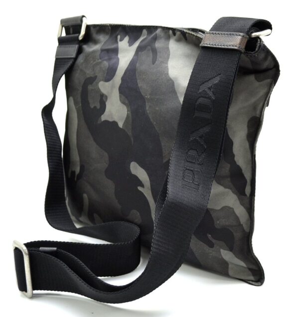 11501207 1 Prada Nylon Camouflage Shoulder Crossbody Bag Khaki Black