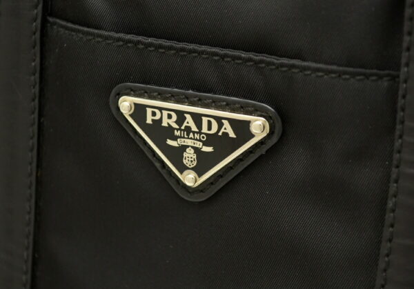 11501215 7 Prada Nylon Leather 2way Shoulder Bag Black