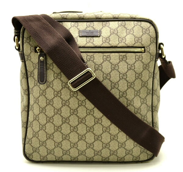 11510103 Gucci GG Plus Supreme Shoulder Bag Beige Brown