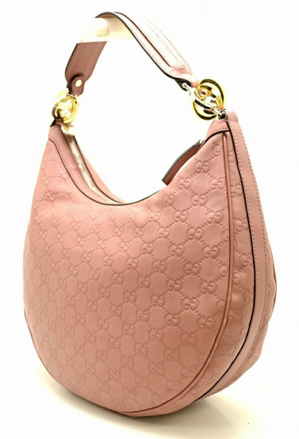 11510160 1 Gucci Guccissima Leather Shoulder Bag Smoky Pink