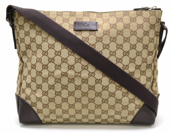 11510268 Gucci GG Shoulder Bag Beige Brown