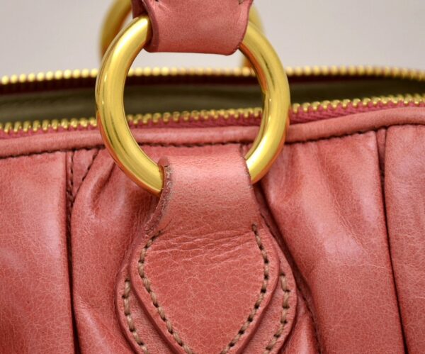 11510780 7 Miu Miu Matelassé 2Way Shoulder Bag Gathered Pink