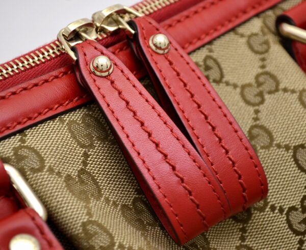 11510929 5 Gucci GG Canvas Sookie 2WAY Shoulder Bag Khaki Beige Red