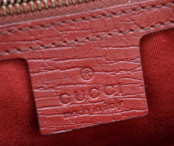 11511008 7 Gucci GG Canvas Handbag Chain Leather Red