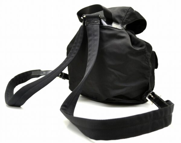 11520093 1 Prada Nylon Leather Rucksack Black