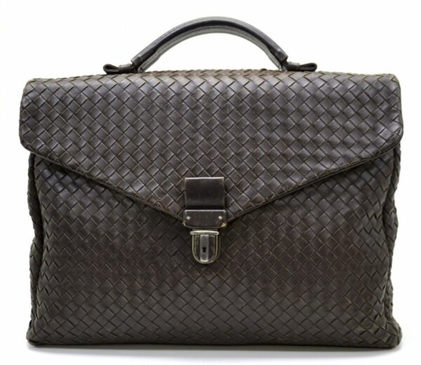 11520145 Bottega Veneta Intrecciato Briefcase Brown