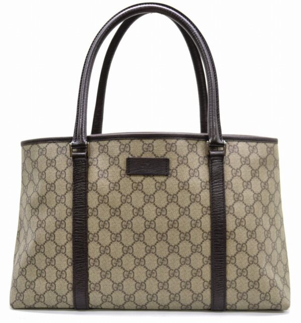 11520610 Gucci GG Plus Supreme Tote Bag Khaki Beige Brown