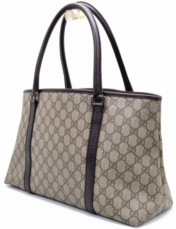 11520610 1 Gucci GG Plus Supreme Tote Bag Khaki Beige Brown