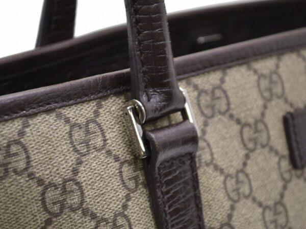 11520610 6 Gucci GG Plus Supreme Tote Bag Khaki Beige Brown