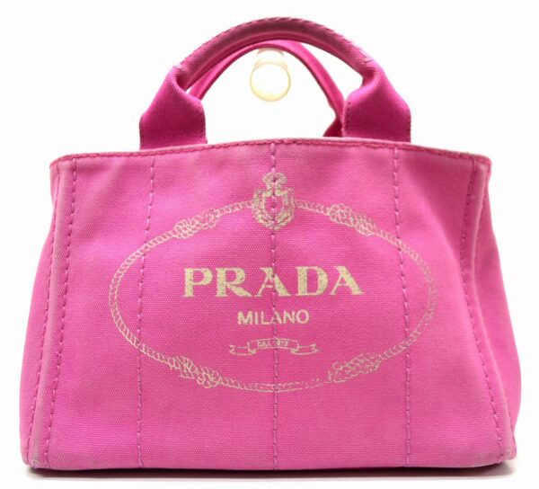 11520697 Prada Canapa Canvas Mini Tote Handbag Pink