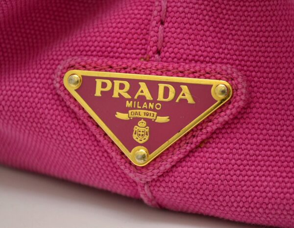 11520697 8 Prada Canapa Canvas Mini Tote Handbag Pink