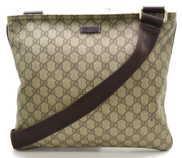 11520853 Gucci GG Supreme Shoulder Bag Crossbody Beige Brown