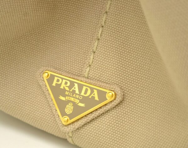 11520861 6 Prada Canapa Tote Handbag Beige