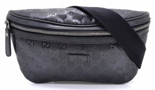 11520909 Gucci GG Implement Waist Bag Leather Black