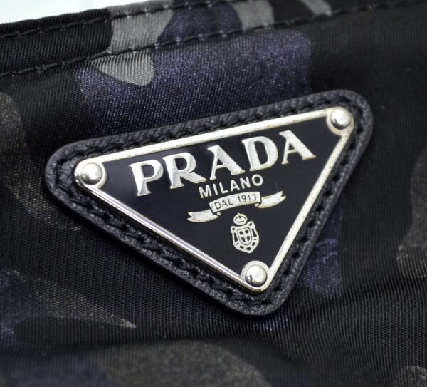 11520931 6 Prada Nylon Leather 2way Camouflage Tote Shoulder Bag Dark Green