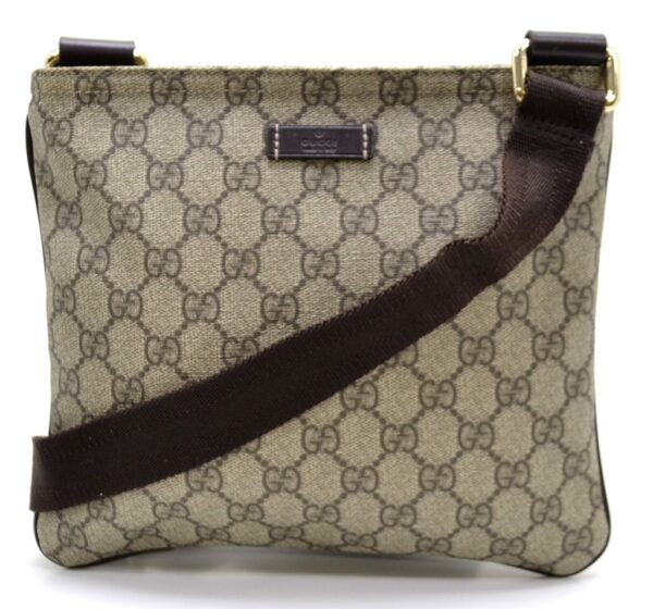 11520969 Gucci GG Supreme Shoulder Bag Beige Brown