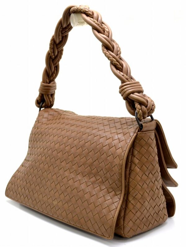 11520982 1 Bottega Veneta Intrecciato Shoulder Bag Brown