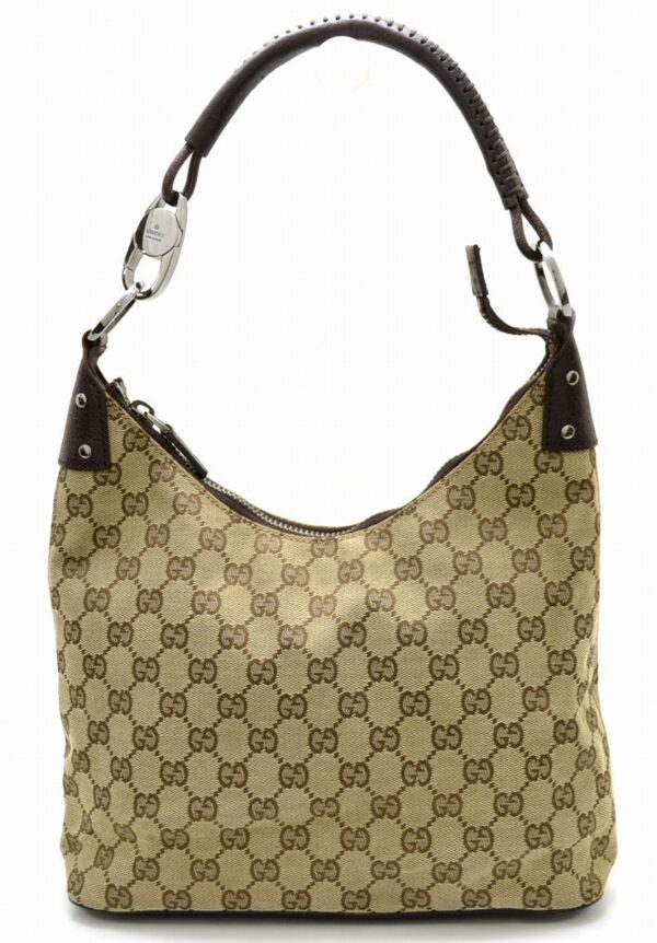 11521144 Gucci GG Shoulder Bag Khaki Beige Brown