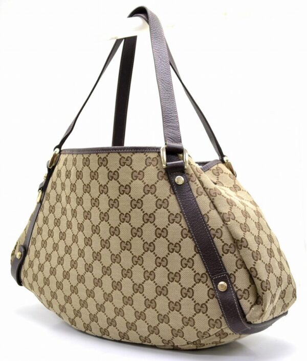 11530248 1 Gucci GG Tote Bag Shoulder Khaki Beige Brown