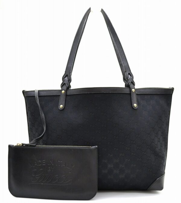 11530412 Gucci GG Canvas Tote Bag Shoulder Black