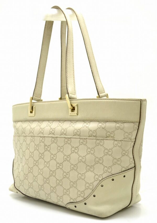 11530858 1 Gucci Guccissima Leather Medium Tote Off White Ivory