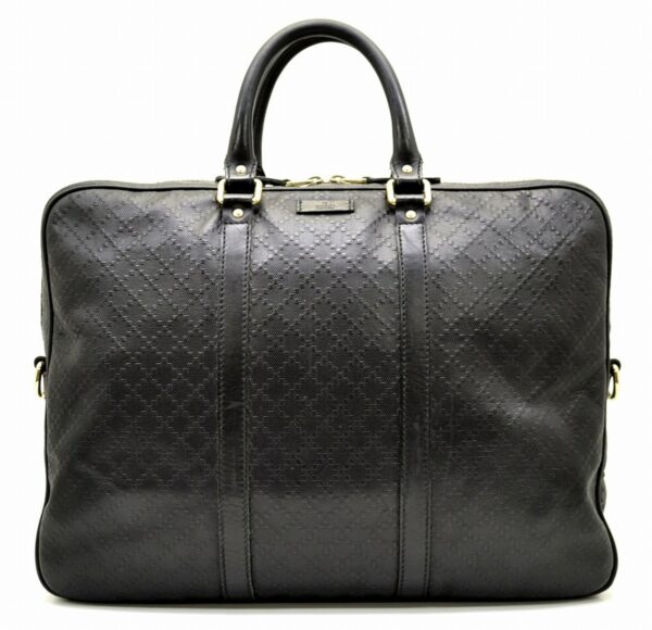 11530956 Gucci Diamante Briefcase Leather Black