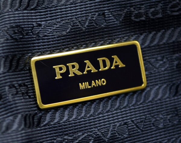 11530993 8 Prada Nylon Leather Shoulder Tote Bag Navy