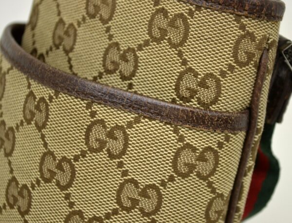 11531095 8 Gucci GG Canvas Shoulder Pochette Khaki Beige Brown