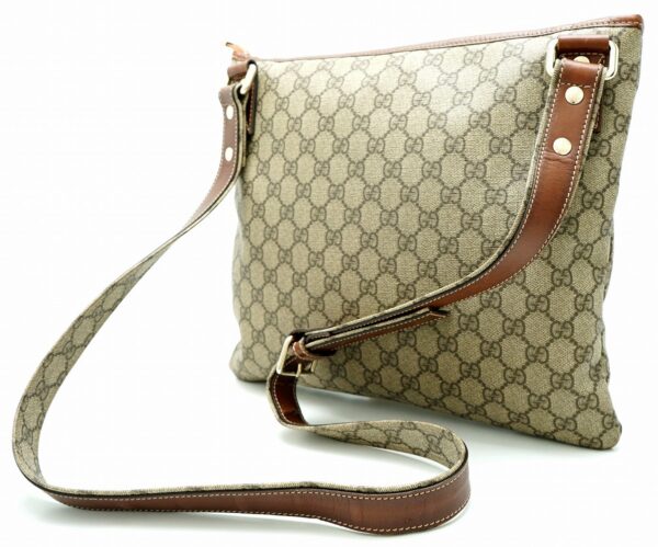 11531468 1 Gucci GG Supreme Sherry Line Shoulder Bag Crossbody Khaki Beige Brown