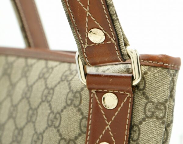 11531468 5 Gucci GG Supreme Sherry Line Shoulder Bag Crossbody Khaki Beige Brown