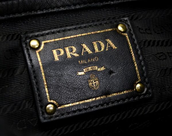 11531470 8 Prada Nylon Leather Tote Bag Black