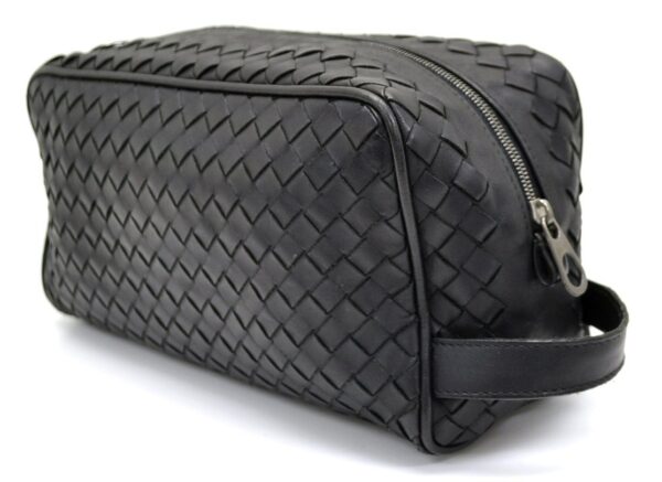 11540362 1 Bottega Veneta Intrecciato Clutch Bag Black