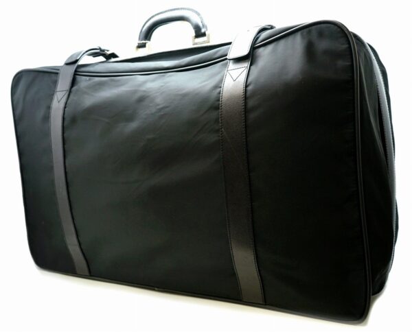 11540814 1 Prada Nylon Leather Suitcase Travel Bag Black