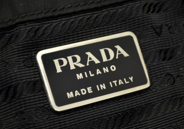 11541020 7 Prada Nylon Leather Rucksack Shoulder Bag Black