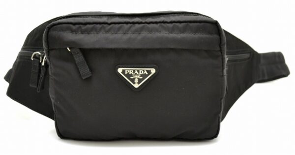 11541046 Prada Nylon Waist Body Bag Black