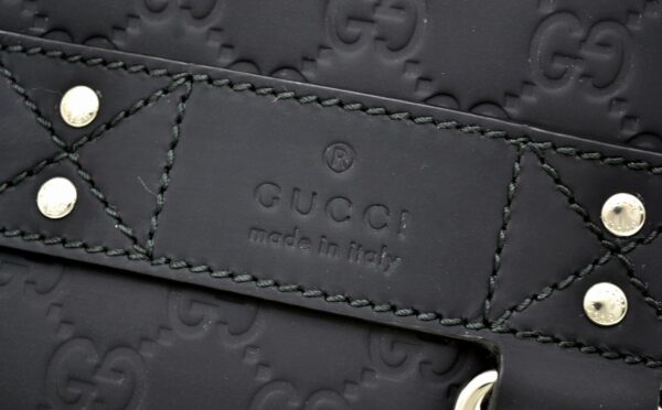 11541322 6 Gucci Guccissima Belt Bag Waist Pouch Leather Black