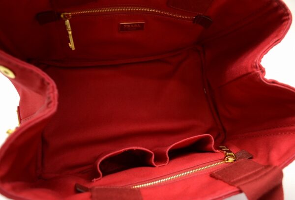 11541369 4 Prada Canapa Tote Handbag Red