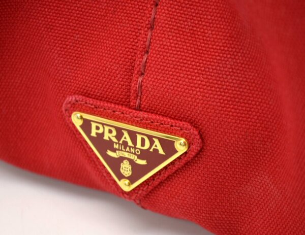 11541369 6 Prada Canapa Tote Handbag Red