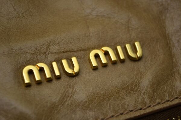 11550775 8 Miu Miu Handbag 2Way Shoulder Bag Leather Brown