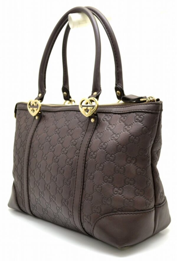 11551026 1 Gucci Guccissima Lovely Tote Bag Heart Motif Brown