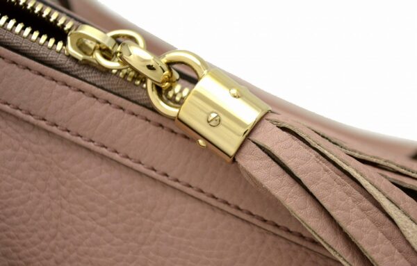 11551090 4 Gucci Soho Interlocking GG 2WAY Shoulder Bag Tassel Leather Pink