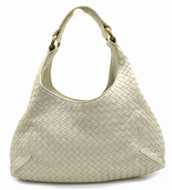 11551238 Bottega Veneta Intrecciato Shoulder Bag White