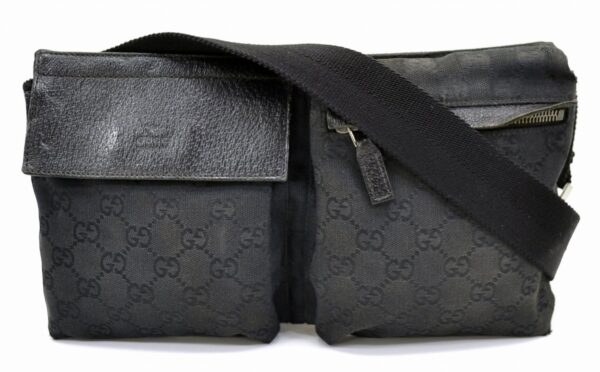 11560505 Gucci GG Body Bag Waist Pouch Black