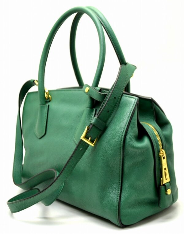 11560636 1 Prada Mango Leather 2way Shoulder Handbag Green