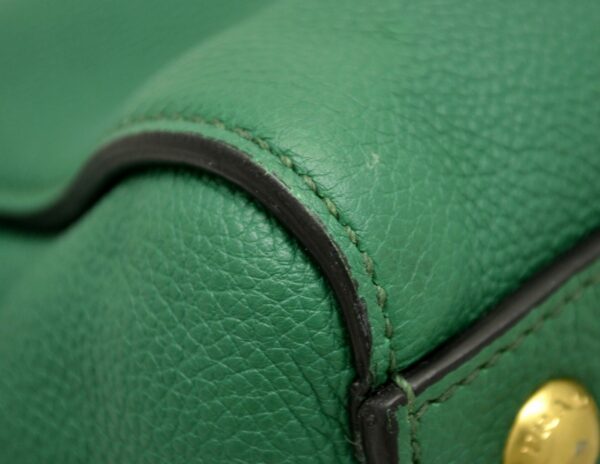 11560636 2 Prada Mango Leather 2way Shoulder Handbag Green