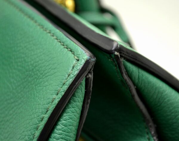 11560636 6 Prada Mango Leather 2way Shoulder Handbag Green