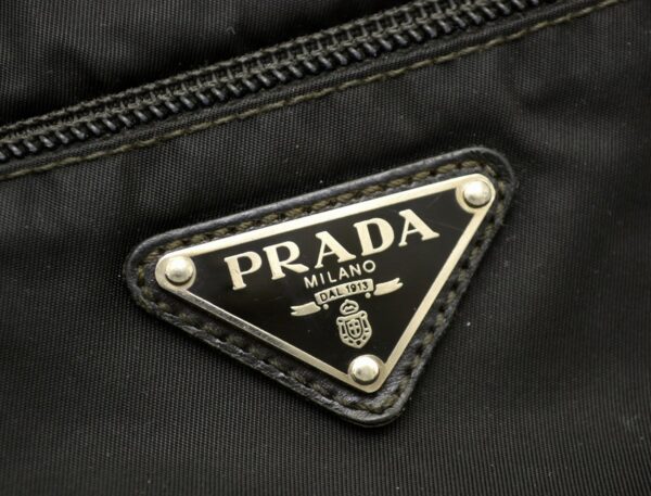 11560725 8 Prada Nylon Gussetless Shoulder Bag Black