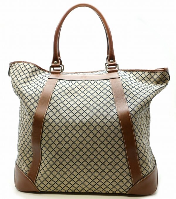 11560959 Gucci Diamante Tote Bag Leather Brown Gray