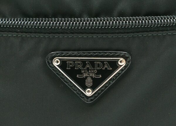 11561007 8 Prada Nylon Leather Shoulder Bag Black